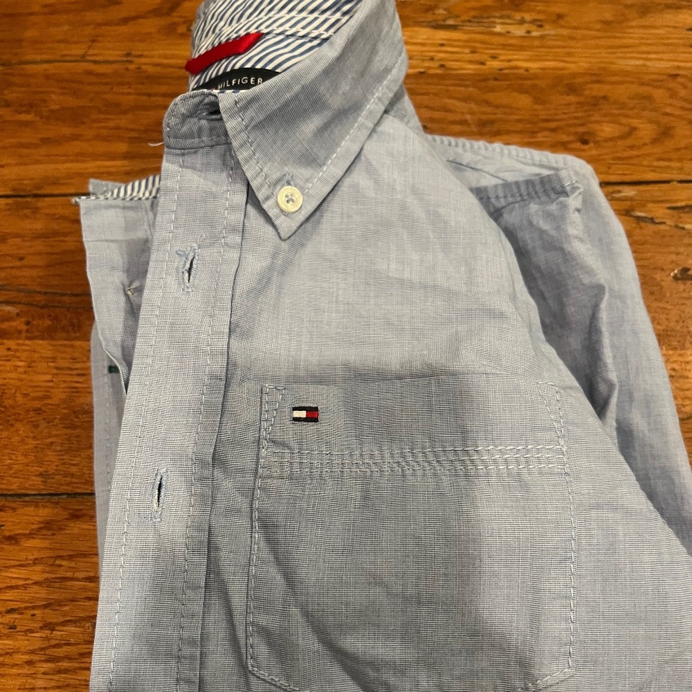 Light blue Tommy Hilfiger size 5 button down long sleeve